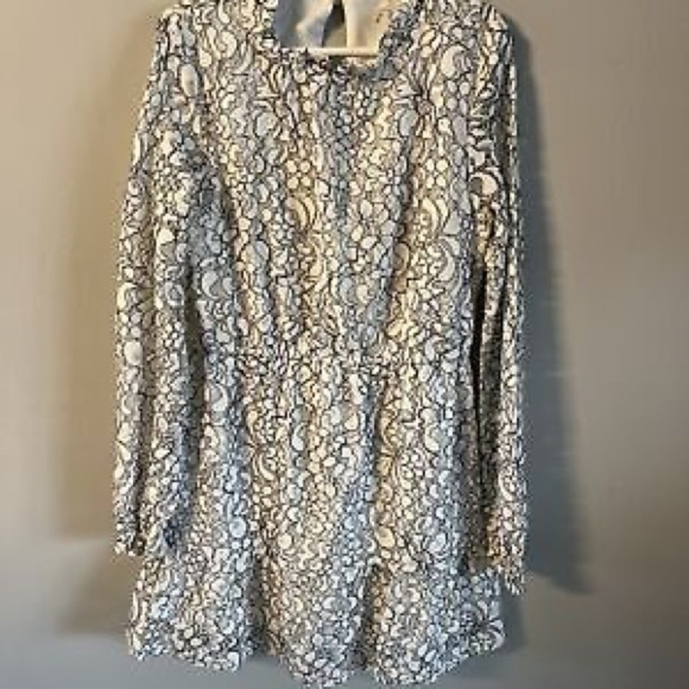 Girls White Lace Long-Sleeve Dress